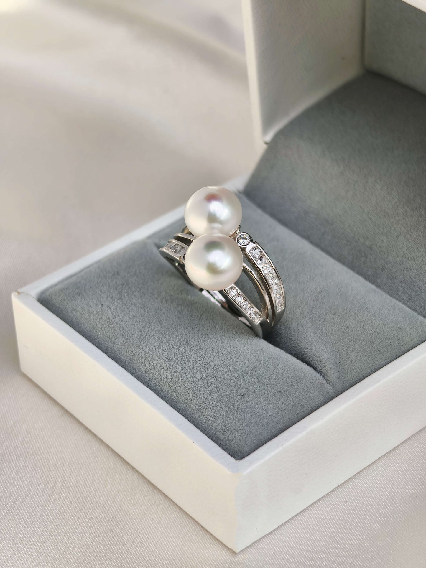 FreshWater Pearl Ring 925 Sterling Silver - R241219b