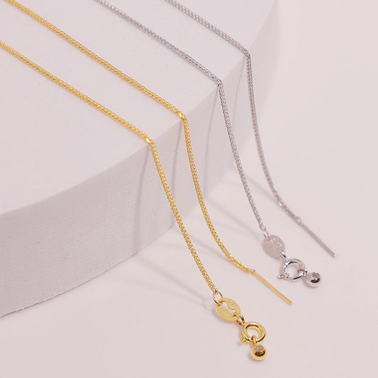 Needle Chain - Thick: 0.9mm Length: 45cm Cuban Chain - No.C005