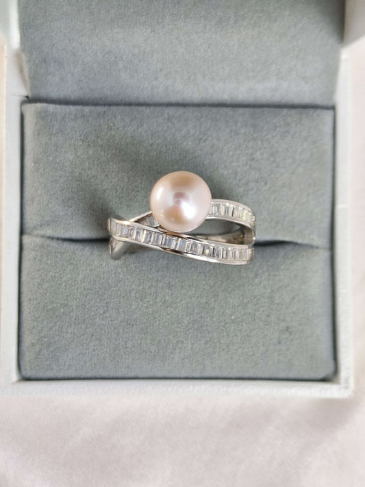 FreshWater Pearl(Pink) Ring 925 Sterling Silver - R241219c