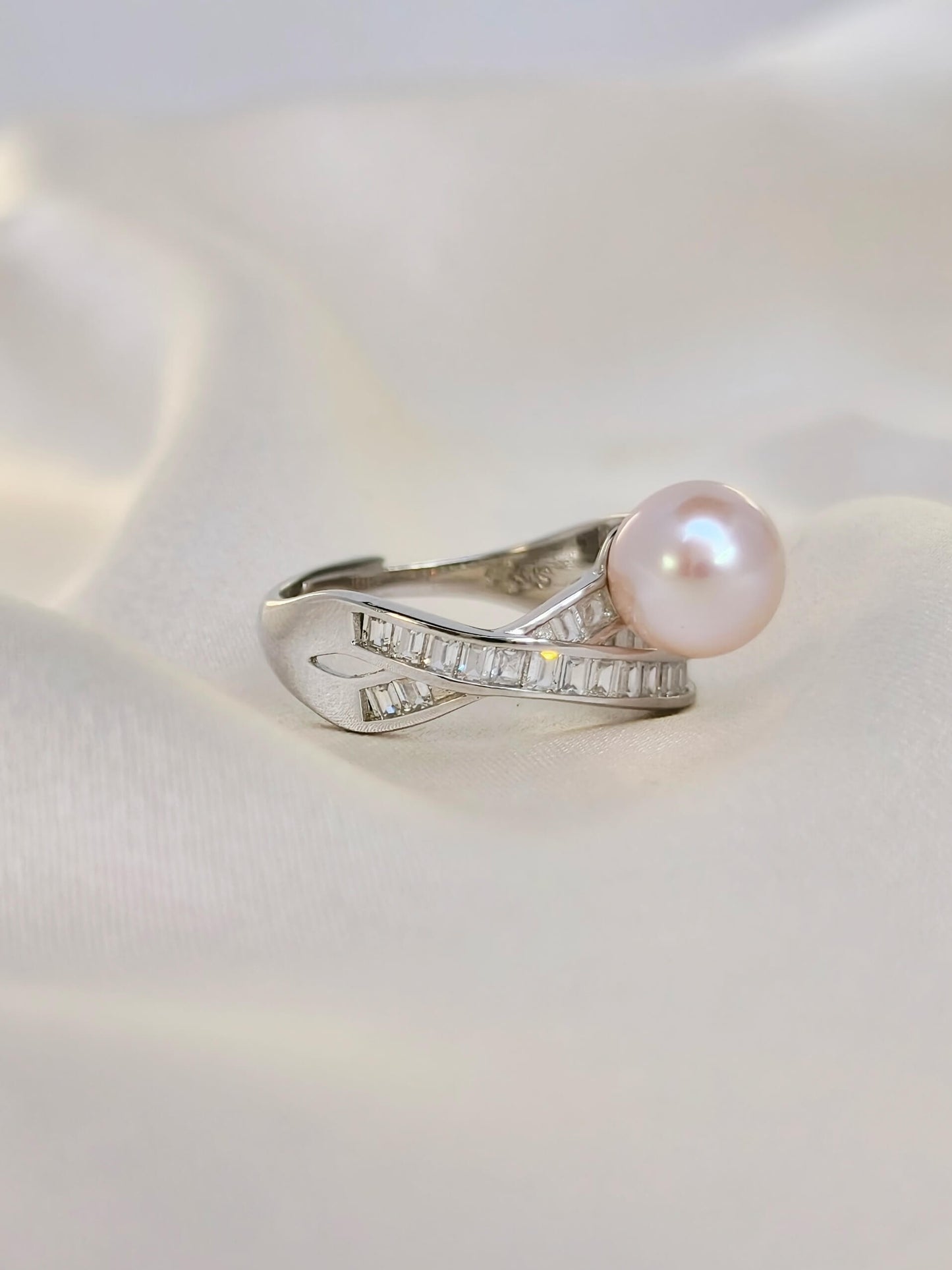 FreshWater Pearl(Pink) Ring 925 Sterling Silver - R241219c